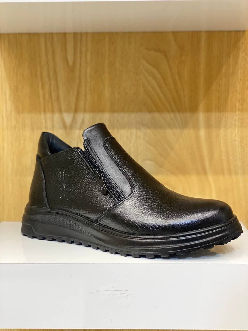 نیم بوت چرم طبیعی